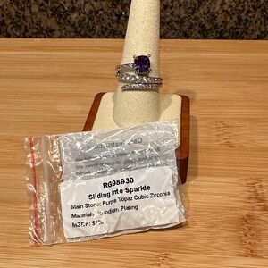 BP Purple Topaz Cubic Zirconia Ring size 10